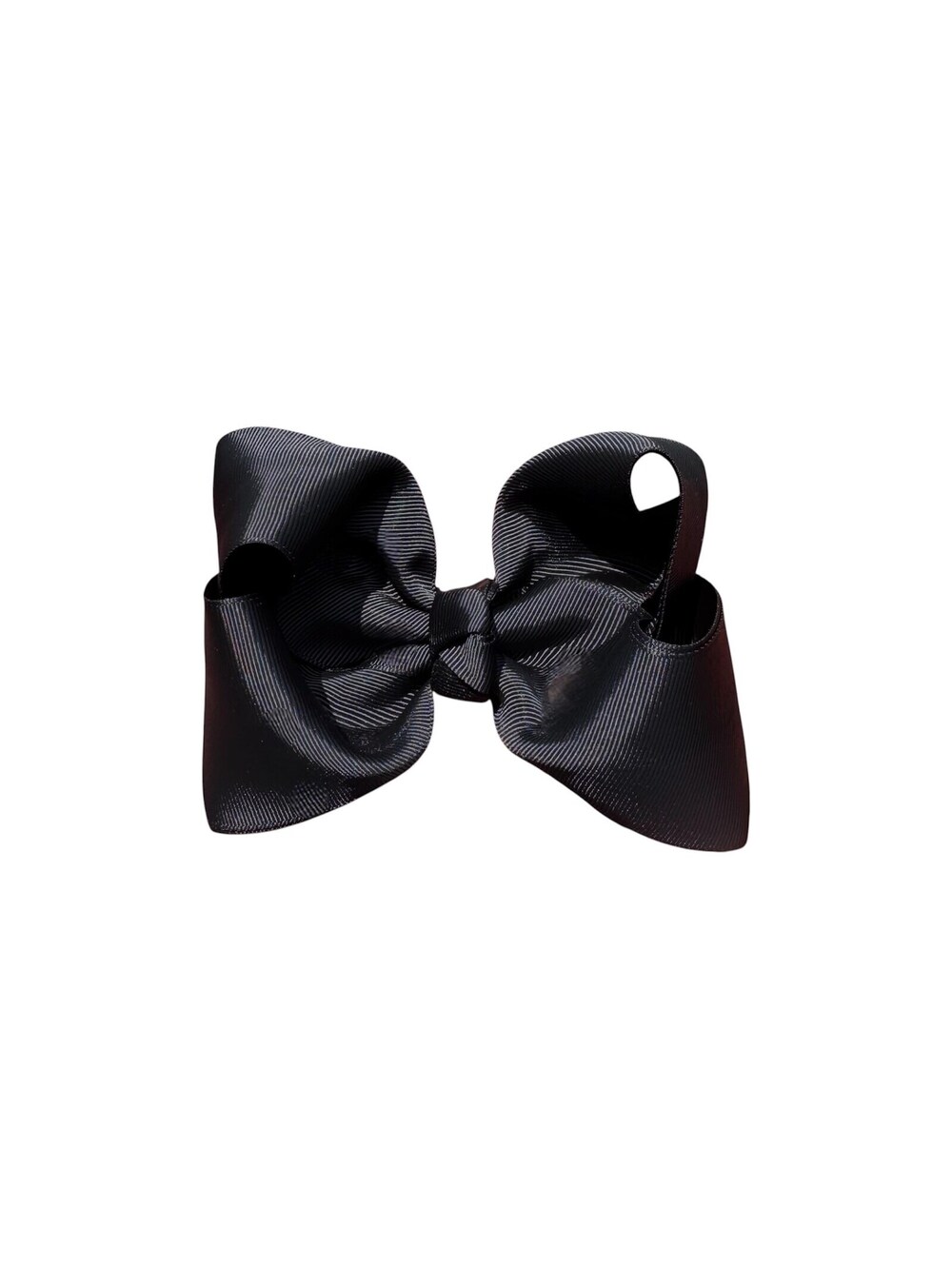 4 Inch Black Boutique Hair Bow Accessory | Handmade Bow
